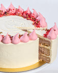 Concentrate Bird's Nest with Raspberry Lychee Cake