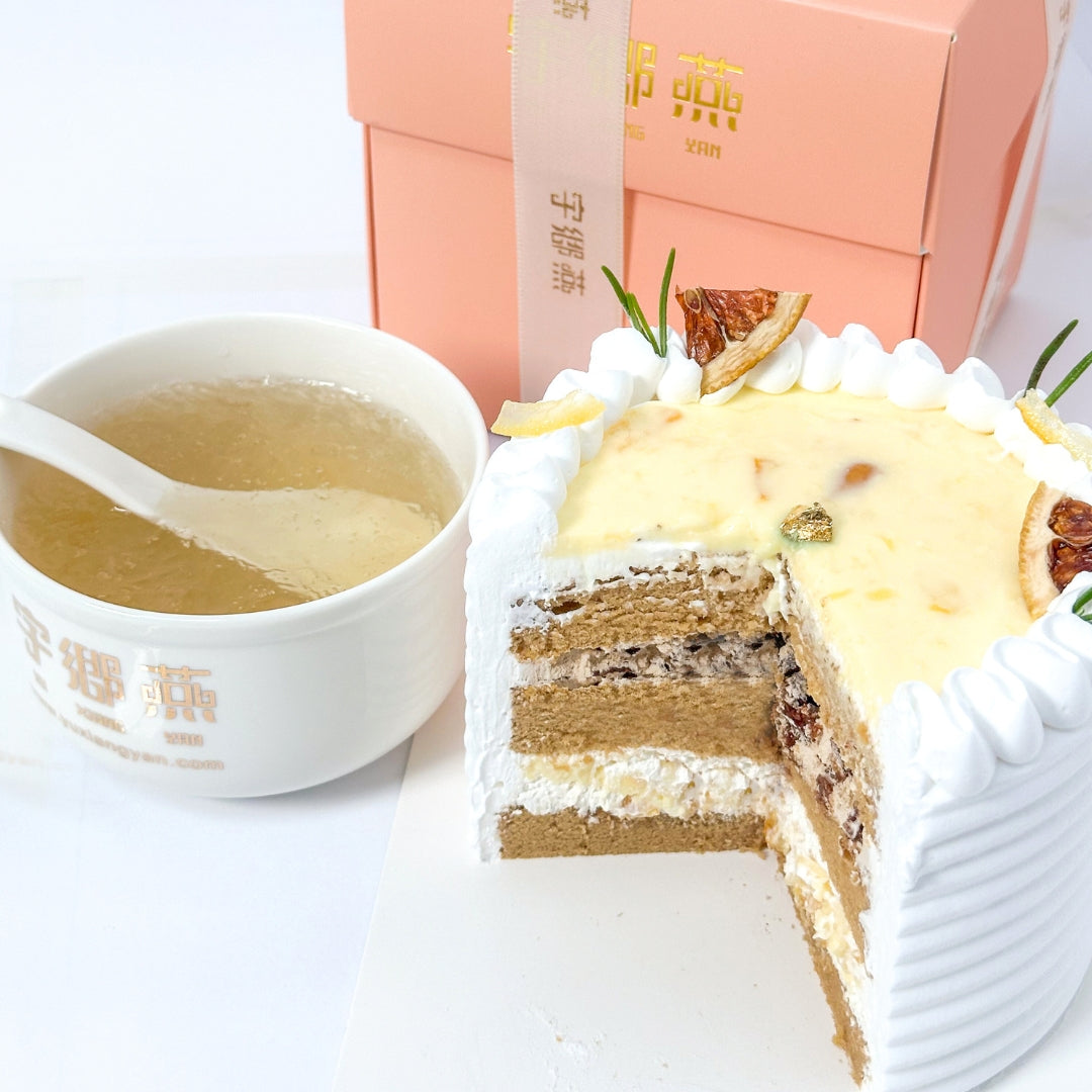 Concentrate Bird's Nest with Coffee Yuzu Cake