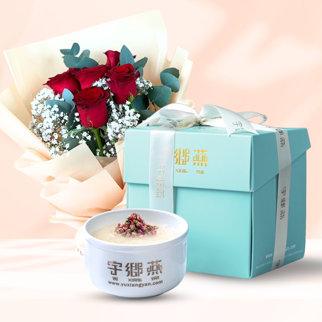 RED ROSE BOUQUET W CONCENTRATE BIRDNEST