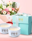 CARNATION BOUQUET + 2 BOWLS CONCENTRATE BIRDNEST
