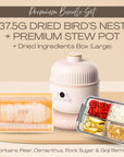 37.5G Premium Yan Zhan Bird's Nest with Free Stew Pot + FREE ALOE VERA BIRD'S NEST (165ML)