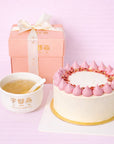 Concentrate Bird's Nest with Raspberry Lychee Cake