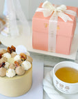Concentrate Bird's Nest with Roasted Hojicha Chrysanthemum Cake