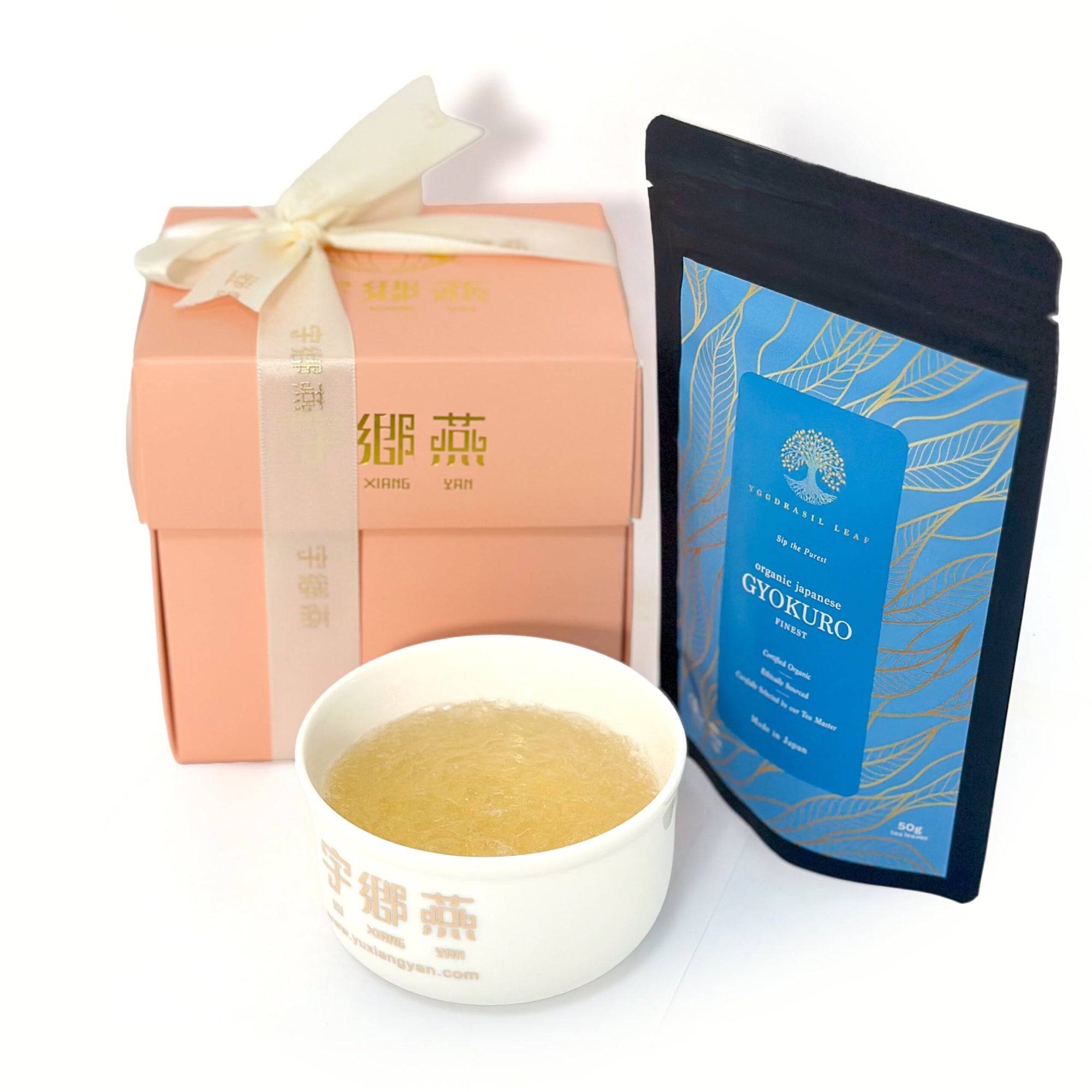 Concentrate Bird's Nest with Gyokuro Green Tea Leaves