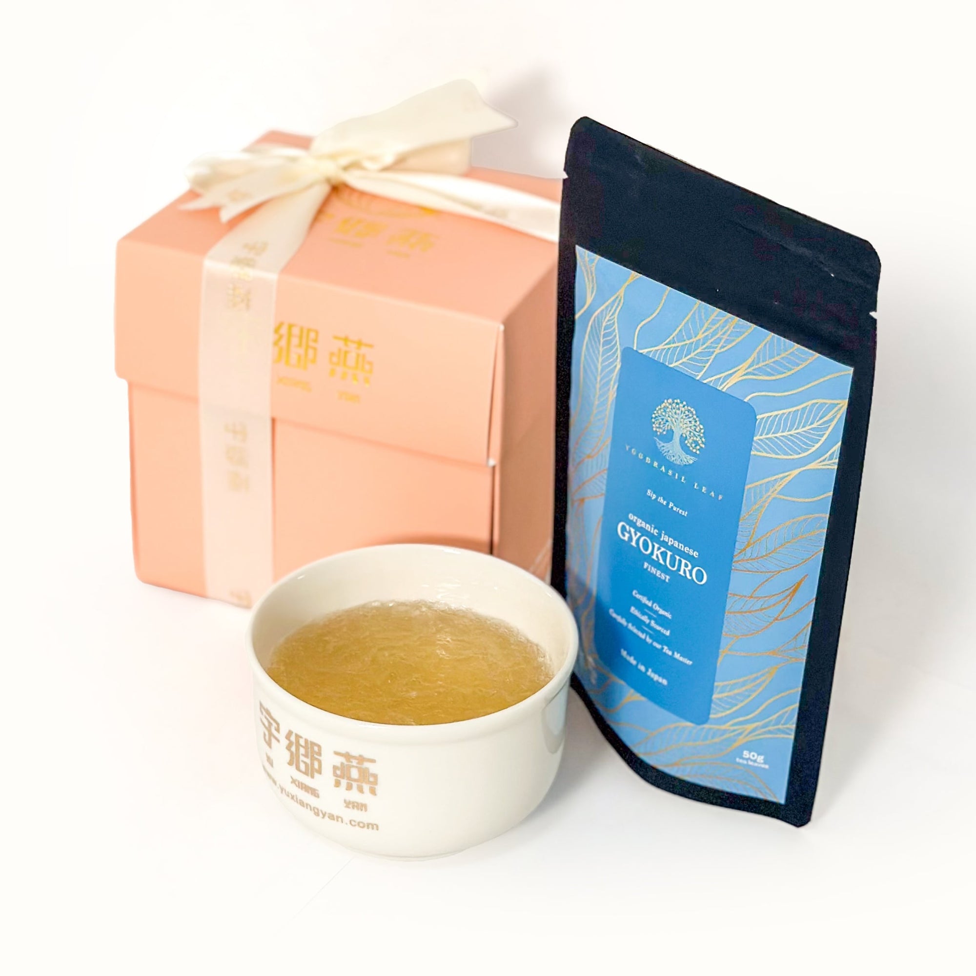 Concentrate Bird's Nest with Gyokuro Green Tea Leaves