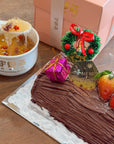 Concentrate Bird's Nest with Christmas Log Cake