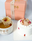 Concentrate Bird's Nest with Rose Lychee Cake
