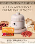 2 Pcs Premium Yan Zhan Bird's Nest with Stew Pot