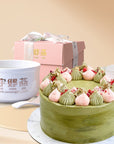 Concentrate Bird's Nest with Kyoto Matcha Strawberry Cake