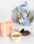 Concentrate Bird's Nest with Blue Rose Crystal Ball Bouquet