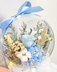 Concentrate Bird's Nest with Blue Rose Crystal Ball Bouquet