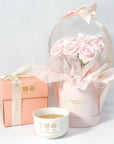 Concentrate Bird's Nest with Pink Roses Crystal Ball Bouquet