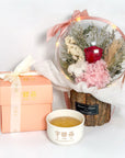 Concentrate Bird's Nest with Red Rose Crystal Ball Bouquet