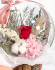Concentrate Bird's Nest with Red Rose Crystal Ball Bouquet