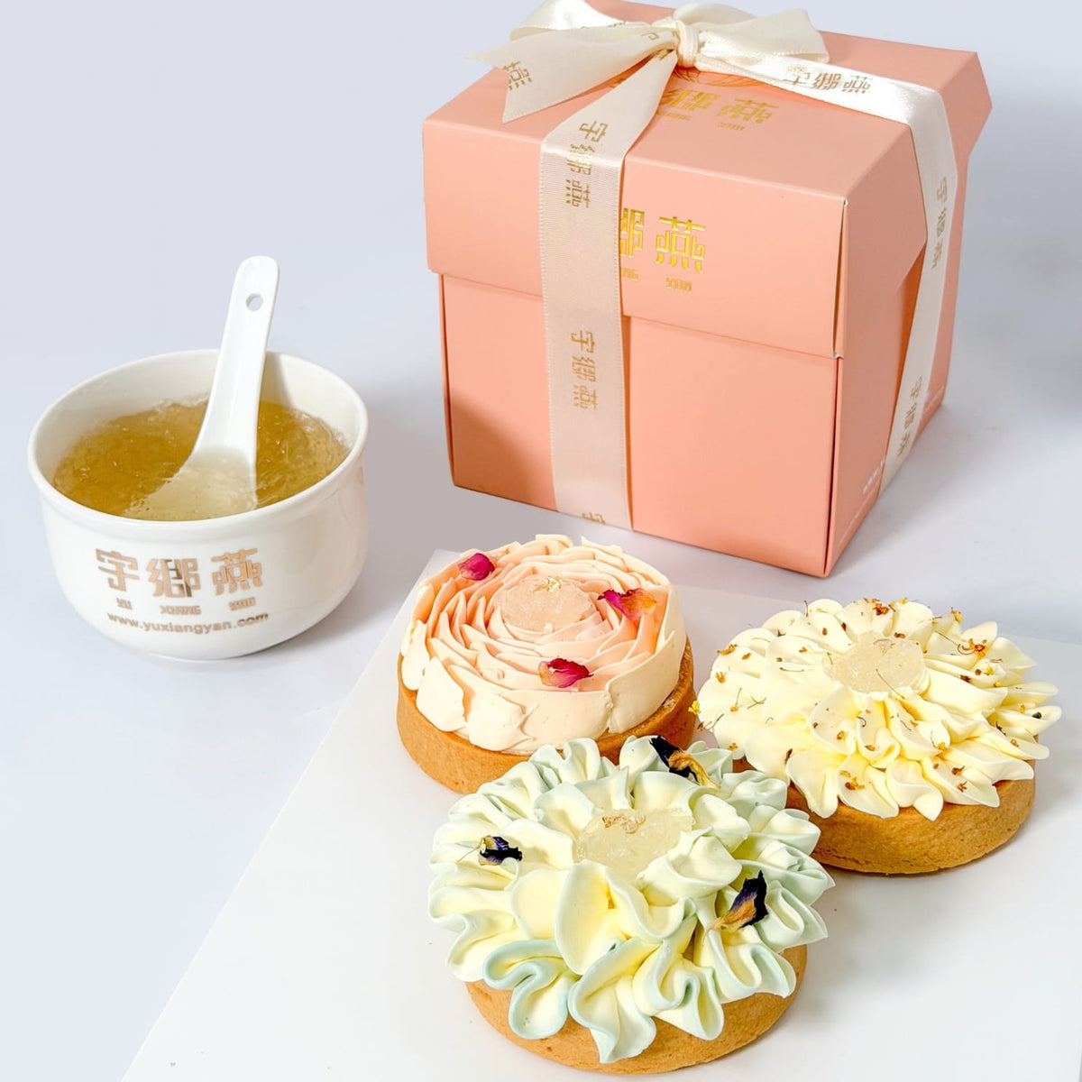 Concentrate Bird's Nest with Bird's Nest Flower Series Cheese Tarts (3 Pieces)