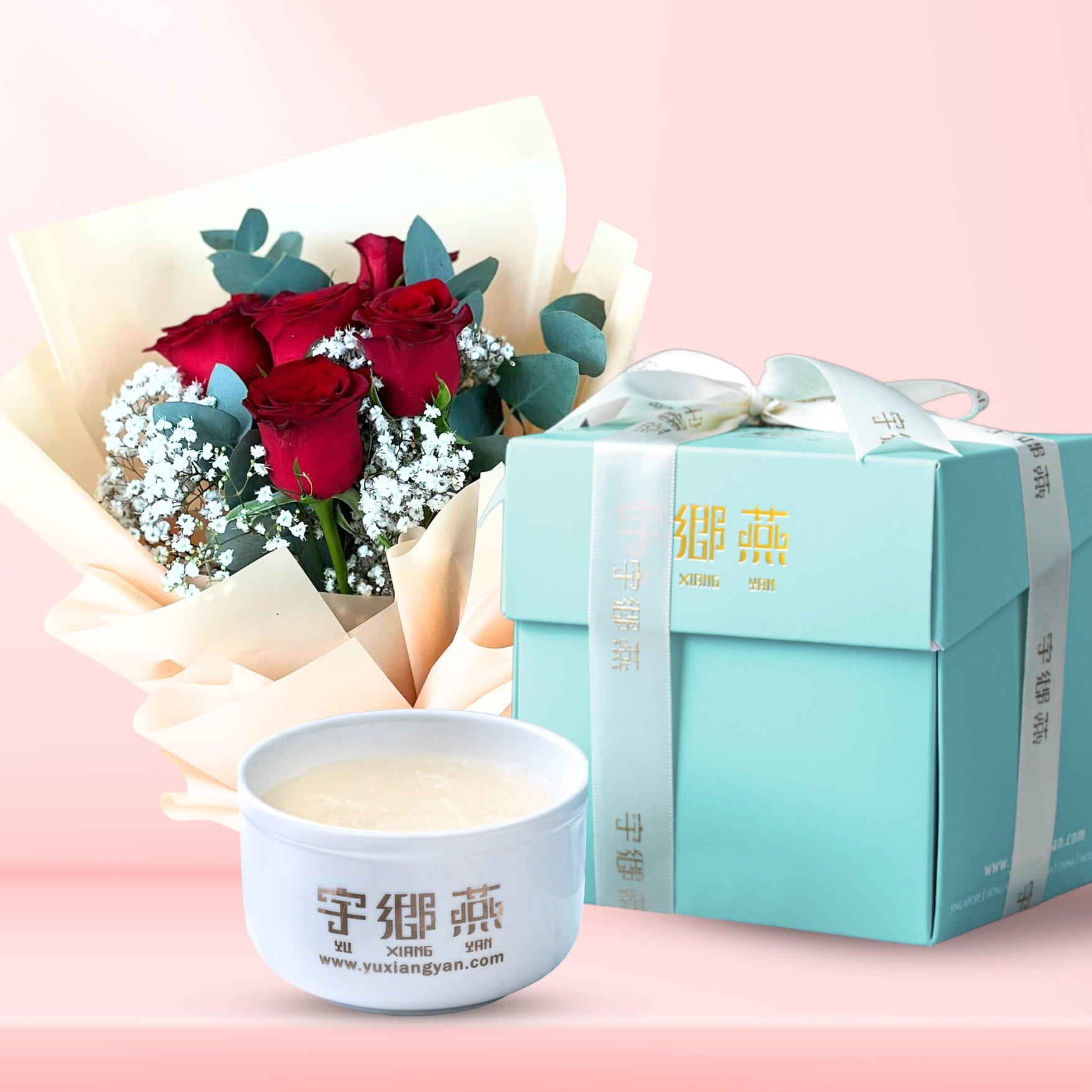 RED ROSE BOUQUET W CONCENTRATE BIRDNEST