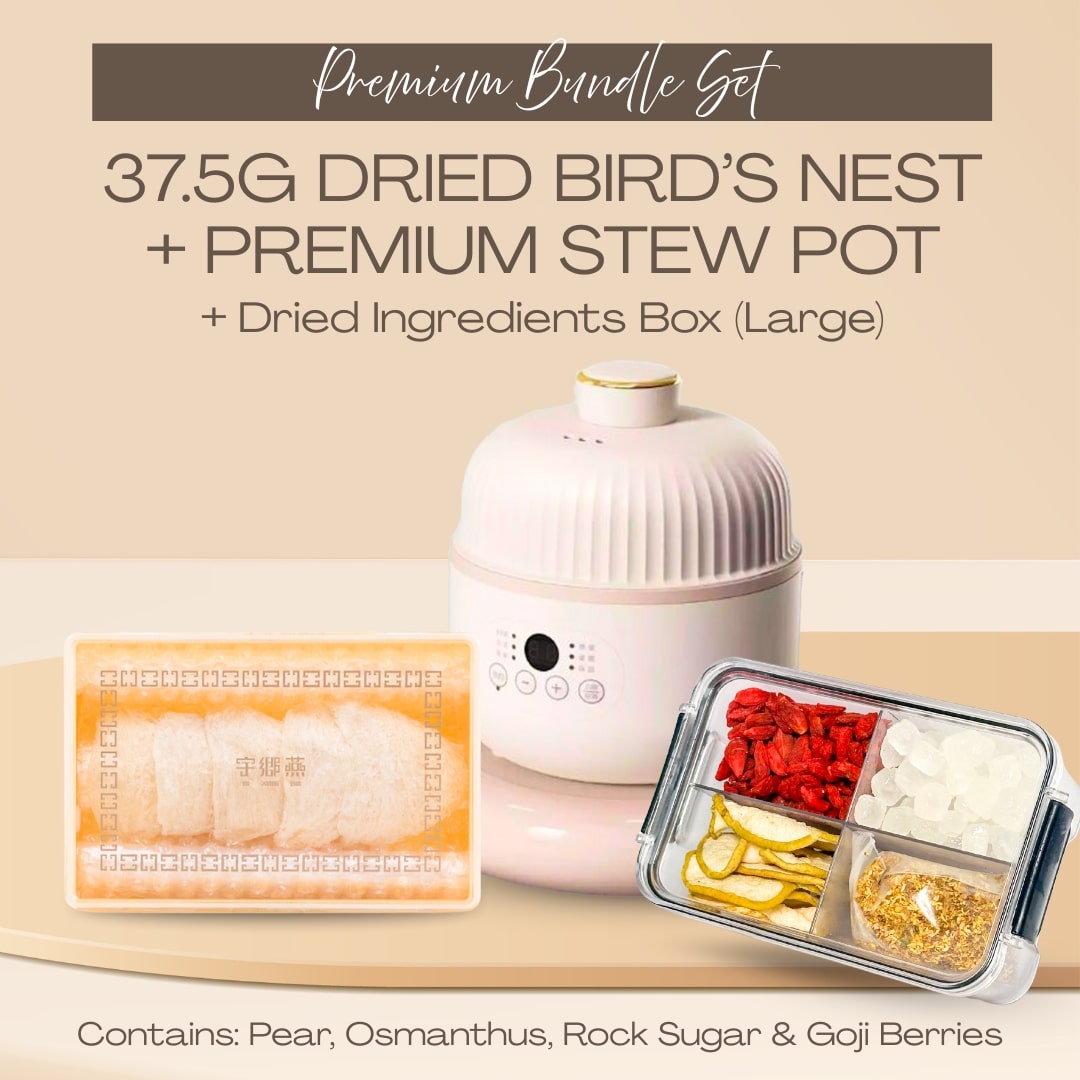 37.5G Premium Yan Zhan Bird&#39;s Nest with Free Stew Pot