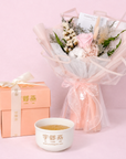 Concentrate Bird's Nest with Petite Preserved Rose Bouquet