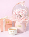 Concentrate Bird's Nest with Pink Roses Crystal Ball Bouquet
