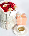 Concentrate Bird's Nest with Pearly Red Tweed Bouquet
