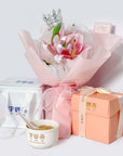 Concentrate Bird's Nest with Lilies Crystal Bouquet