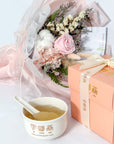 Concentrate Bird's Nest with Petite Preserved Rose Bouquet