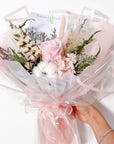 Concentrate Bird's Nest with Petite Preserved Rose Bouquet