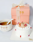 Concentrate Bird's Nest with Rose Lychee Cake