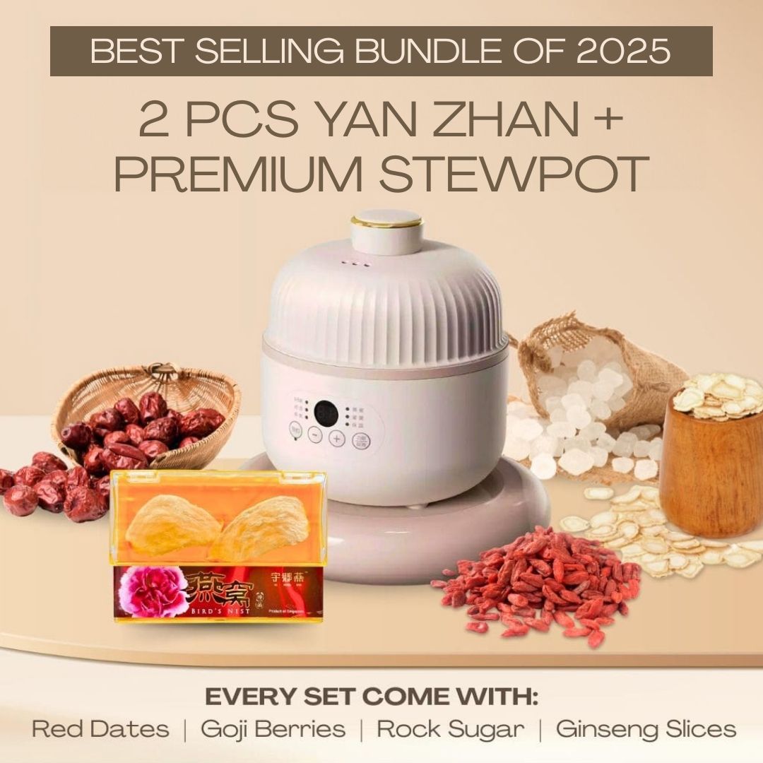 2 Pcs Premium Yan Zhan Bird&#39;s Nest with Stew Pot