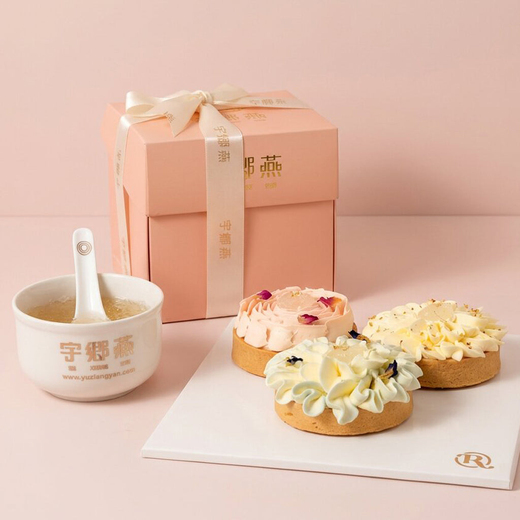 Concentrate Bird's Nest with Bird's Nest Flower Series Cheese Tarts (3 Pieces)